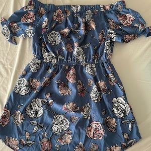 Floral Shirt Dress with sleeve ties